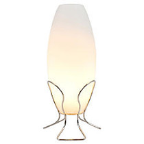 Lumisource Cocoon Lamp, 16 inch;H, Frosted Shade/Silver Base
