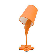 Lumisource Paint Bucket Table Lamp, 8 inch;H, Orange Shade/Orange Base