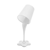 Lumisource Paint Bucket Table Lamp, 8 inch;H, White Shade/White Base