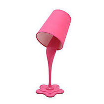 LumiSource Woopsy Lamp, 15 1/2 inch;H, Hot Pink