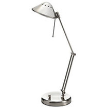 Realspace; Contemporary Articulated Desk Lamp, 23 inch;H, Brushed Steel