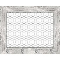 PTM Images Expressions Framed Wall Art, Chicken Wire, 24 inch;H x 30 inch;W, White
