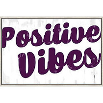 PTM Images Framed Canvas Wall Art, Positive Vibe, 25 3/4 inch;H x 37 3/4 inch;W