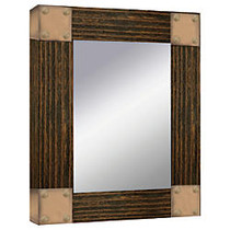 PTM Images Framed Mirror, Accent, 20 inch;H x 16 inch;W, Natural Black
