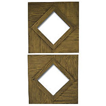 PTM Images Framed Mirror, Rhombus S/2, 20 inch;H x 20 inch;W, Sand