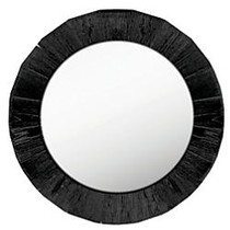 PTM Images Framed Mirror, Round, 28 inch;H x 28 inch;W, Black