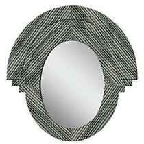 PTM Images Framed Mirror, Western II, 32 3/4 inch;H x 31 1/2 inch;W, Stone Gray