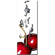 Trademark Global Cherry Splash II Gallery-Wrapped Canvas Print By Roderick Stevens, 12 inch;H x 32 inch;W