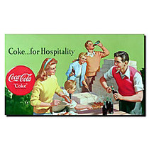 Trademark Global Coke For Hospitality Gallery-Wrapped Canvas Print By Coca-Cola, 14 inch;H x 24 inch;W