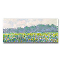 Trademark Global Field Of Yellow Irises At Giverny Gallery-Wrapped Canvas Print By Claude Monet, 20 inch;H x 47 inch;W