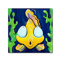 Trademark Global Fish Bubbles Gallery-Wrapped Canvas Print By Sylvia Masek, 14 inch;H x 14 inch;W