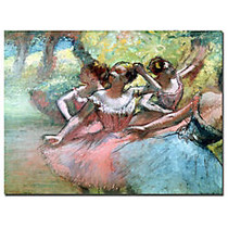 Trademark Global Four Ballerinas On The Stage Gallery-Wrapped Canvas Print By Edgar Degas, 24 inch;H x 32 inch;W