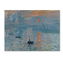 Trademark Global Impression Sunrise Gallery-Wrapped Canvas Print By Claude Monet, 24 inch;H x 32 inch;W