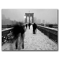 Trademark Global Love On The Brooklyn Bridge Gallery-Wrapped Canvas Print By Yale Gurney, 18 inch;H x 24 inch;W