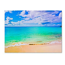 Trademark Global Maho Beach Gallery-Wrapped Canvas Print By Preston, 24 inch;H x 32 inch;W
