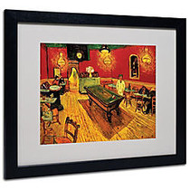 Trademark Global Night Caf&eacute; Matted Framed Print By Vincent van Gogh, 16 inch;H x 20 inch;W