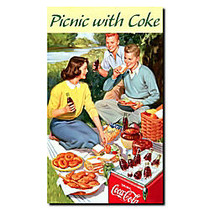 Trademark Global Picnic With Coke Gallery-Wrapped Canvas Print By Coca-Cola, 14 inch;H x 24 inch;W