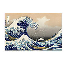 Trademark Global The Great Kanagawa Wave Gallery-Wrapped Canvas Print By Katsushika Hokusai, 22 inch;H x 32 inch;W