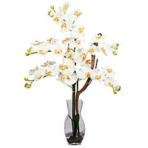 Nearly Natural Phalaenopsis Silk Flower Arrangement With Vase, 29 inch;H