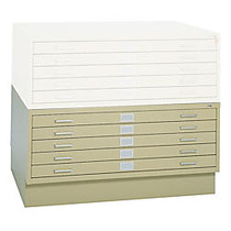 Safco; 5-Drawer Flat File, 40 3/8 inch;W x 29 3/8 inch;D External, 37 inch;W x 26 inch;D Internal