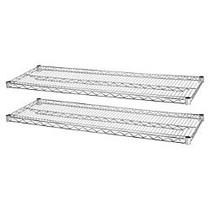 Lorell Indust Wire Shelving Starter Extra Shelves - 48 inch; Width x 18 inch; Depth - Steel - Chrome