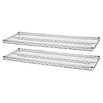 Lorell Indust Wire Shelving Starter Extra Shelves - 48 inch; Width x 24 inch; Depth - Steel - Chrome