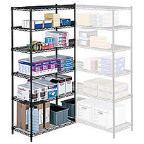 Safco; Industrial Wire Shelving Add-On Unit, 48 inch;W x 18 inch;D, Black