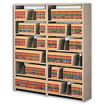 Tennsco Snap-Together Open Shelving Unit Starter Set, 76 inch;H x 36 inch;W x 12 inch;D, Sand
