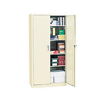 Alera Steel Storage Cabinet, 5 Adjustable Shelves, 72 inch;H x 36 inch;W x 18 inch;D, Putty