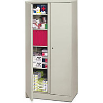 basyx by HON; Easy-To-Assemble Storage Cabinet, 5 Shelves, Locking, 72 inch;H x 36 inch;W x 18 inch;D, Light Gray