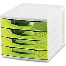 CEP Desktop Module - 2000 x Sheet - 4 Drawer(s) - 10.4 inch; Height x 11.8 inch; Width x 14.5 inch; Depth - Desktop - White, Green - Polystyrene, Rubber - 1Each