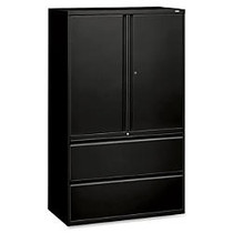 HON; 800 Series Storage Cabinet With Lateral File, 42 inch; Wide, Black