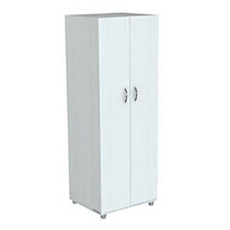 Inval Storage Cabinet, 14-Shelves, 66 inch;H x 24 inch;W x 20 inch;D, Laricina White