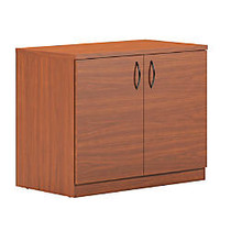 Mayline; Brighton Collection 1-Shelf Storage Cabinet, 29 inch;H x 36 inch;W x 20 inch;D, Cherry