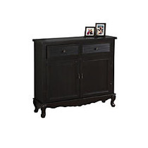 Monarch Specialties Wood Accent Chest, 1 Shelf, 36 inch;H x 41 inch;W x 11 inch;D, Antique Black