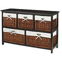 Realspace; Wood Storage Cabinet, 2 Shelves, 23&rdquo;H x 36&rdquo;W x 12&rdquo;D, Black