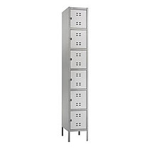 Safco; 6-Box Single-Column 2-Tone Locker With Legs, 78 inch;H x 18 inch;W x 12 inch;D, Gray