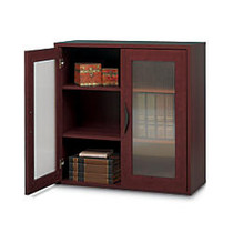 Safco; Apres 2-Door Cabinet, 3 Shelves, 29 3/4 inch;H x 29 3/4 inch;W x 11 3/4 inch;D, Mahogany