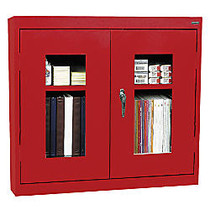 Sandusky; Clear-View Wall Cabinet, 26 inch;H x 30 inch;W x 12 inch;D, Red