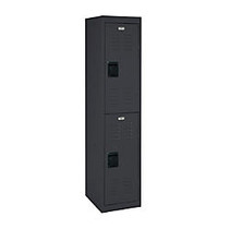 Sandusky; Double Tier Steel Storage Locker, 66 inch;H x 15 inch;W x 18 inch;D, Black