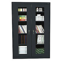 Sandusky; Extra-Wide Clearview Storage Cabinet, 72 inch;H x 46 inch;W x 18 inch;D, Black