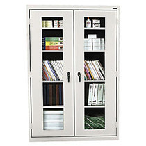 Sandusky; Extra-Wide Clearview Storage Cabinet, 72 inch;H x 46 inch;W x 18 inch;D, Dove Gray