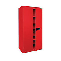Sandusky; Keyless Electronic Storage Cabinet, 72 inch;H x 36 inch;W x 18 inch;D, Red