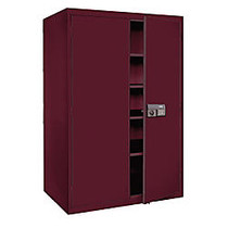 Sandusky; Keyless Electronic Storage Cabinet, 78 inch;H x 46 inch;W x 24 inch;D, Burgundy