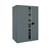 Sandusky; Keyless Electronic Storage Cabinet, 78 inch;H x 46 inch;W x 24 inch;D, Charcoal