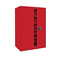 Sandusky; Keyless Electronic Storage Cabinet, 78 inch;H x 46 inch;W x 24 inch;D, Red