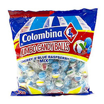 Colombina Jumbo Cherry And Blue Raspberry Balls, 38.1-Oz Bag