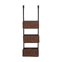 SEI Over-The-Door 3-Tier Basket Storage, 38 1/4 inch; x 12 inch; x 8 1/4 inch;, Black/Espresso