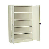 Tennsco Jumbo Steel Storage Cabinet, 5 Shelves, 78 inch;H x 48 inch;W x 24 inch;D, Putty