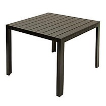 Cosco; Resin Slat Dining Table, 28 3/4 inch;H x 35 7/16 inch;W x 35 7/16 inch;D, Black